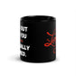 Love You More Black Mug