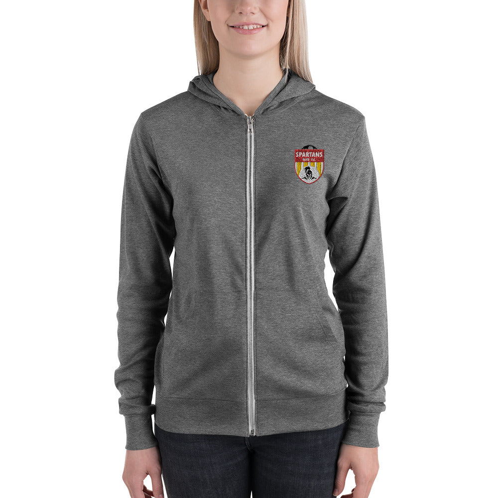 Embroided Unisex Zip Hoodie