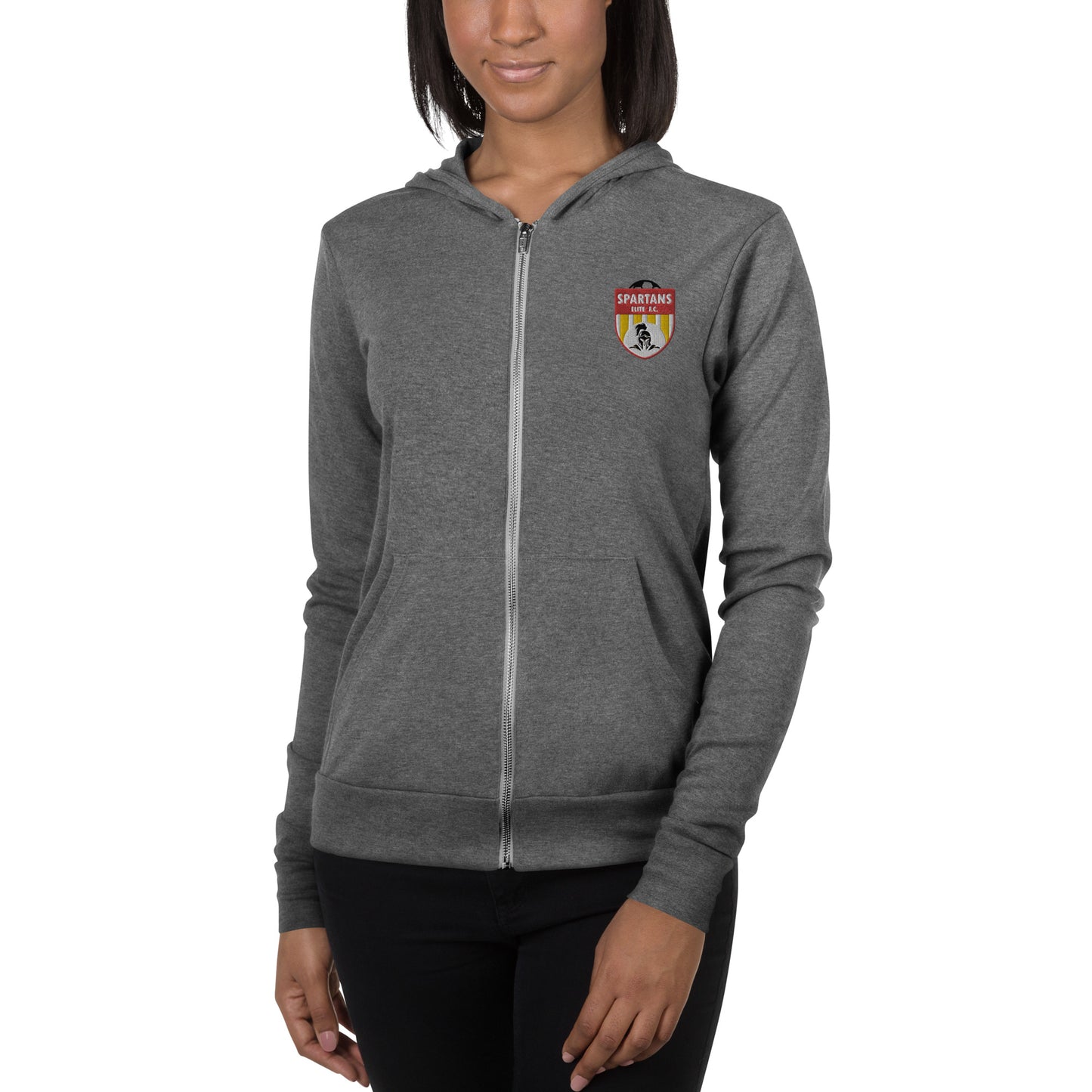 Embroided Unisex Zip Hoodie